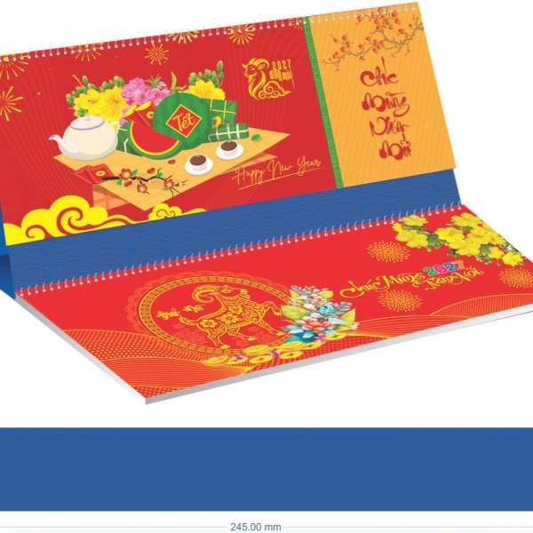 Lịch để bàn có note