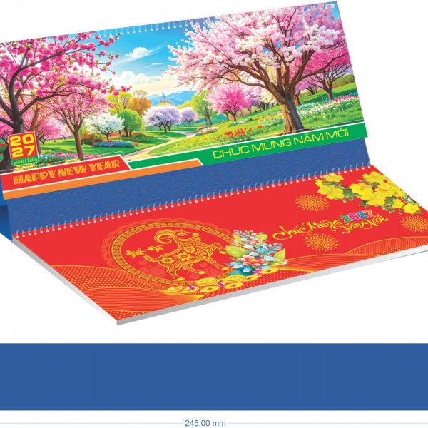 Lịch để bàn có note